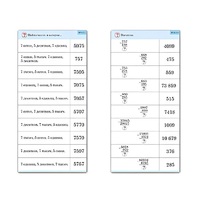 Комплект карточек (10) "Обучающий калейдоскоп. Сложение и вычитание в столбик" - «globural.ru» - Кострома