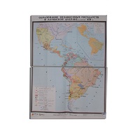 Учебная карта "Образование независимых государств в Латинской Америке" 1030*1420 мм (матовое, 2-стороннее лам.) - «globural.ru» - Кострома