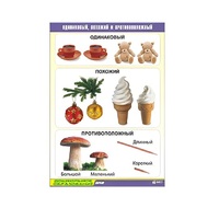 Таблица демонстрационная "Одинаковый, похожий и противоположный" (винил 70x100) - «globural.ru» - Кострома