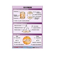 Таблица демонстрационная "Тела вращения" (винил 70х100) - «globural.ru» - Кострома