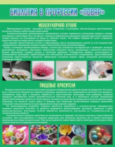 Стенд "Биология в профессии повар" - «globural.ru» - Кострома