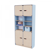 Рабочий стеллаж для воспитателя из коллекции «НЕГА» (цвет голубой) - «globural.ru» - Кострома