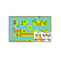 Игровой коврик "Дорожное движение - 2" с набором транспортных средств - «globural.ru» - Кострома