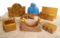 Набор глиняных фигурок (малые архитектурные формы) для песочной терапии - «globural.ru» - Кострома