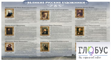 Стенд "Великие русские художники" - «globural.ru» - Кострома